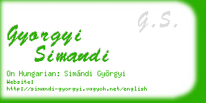 gyorgyi simandi business card