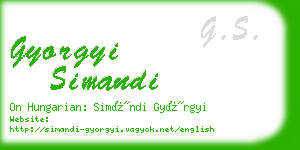 gyorgyi simandi business card